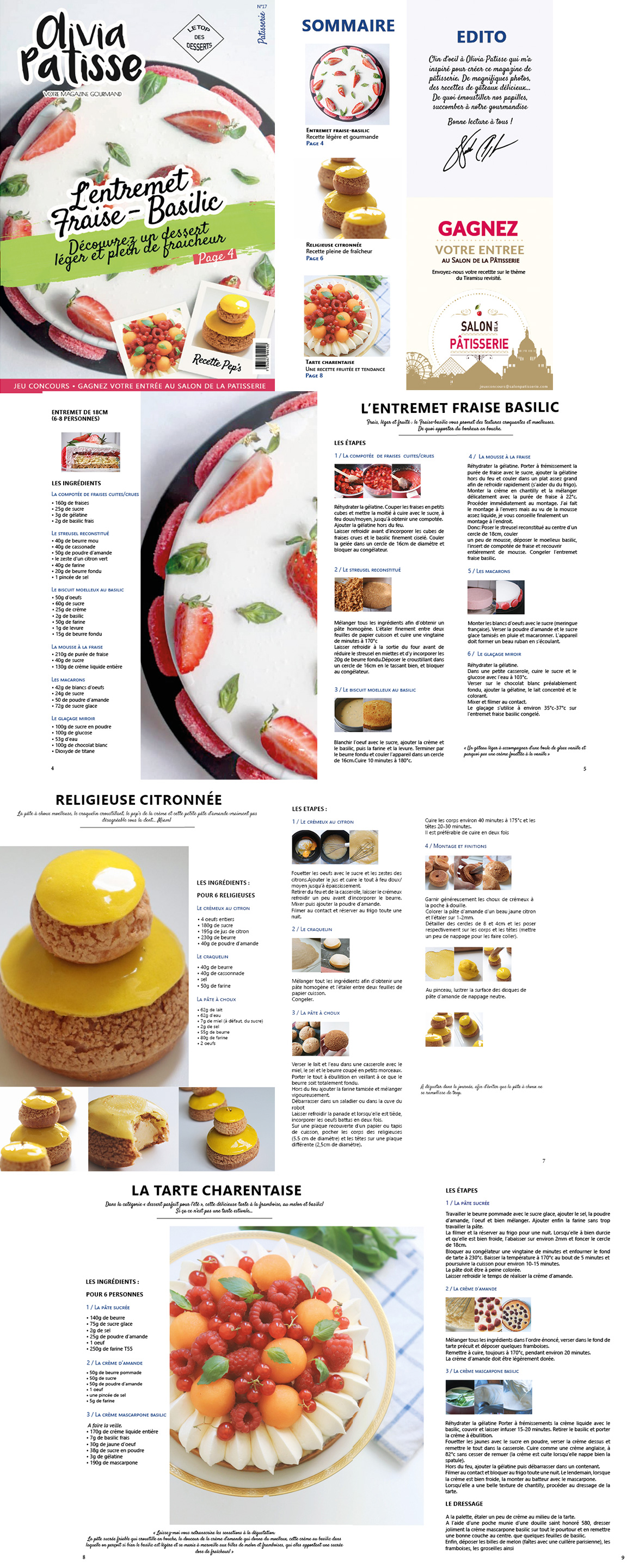 Page magazine Olivia Patisse